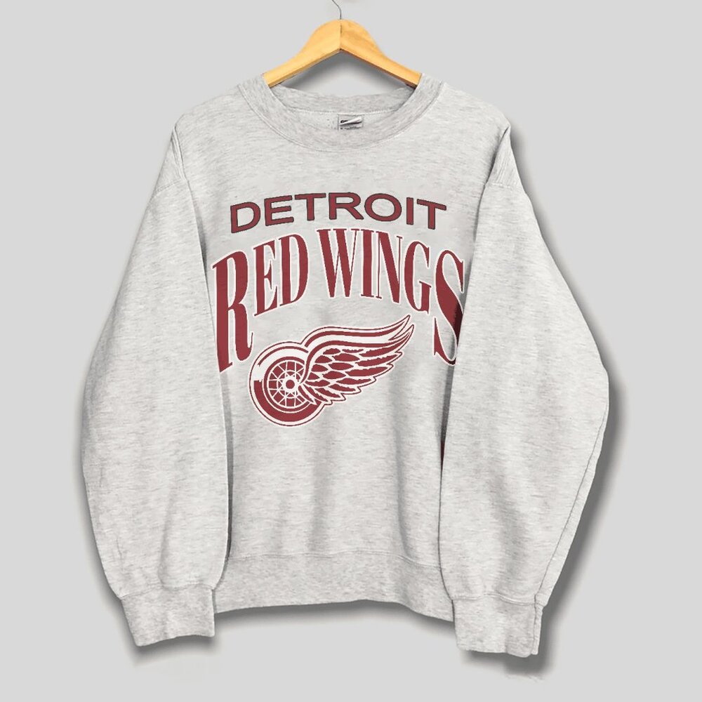Vintage 90s Detroit Red Wings Hockey Sweatshirt, Detroit Red Wings Unisex Shirt